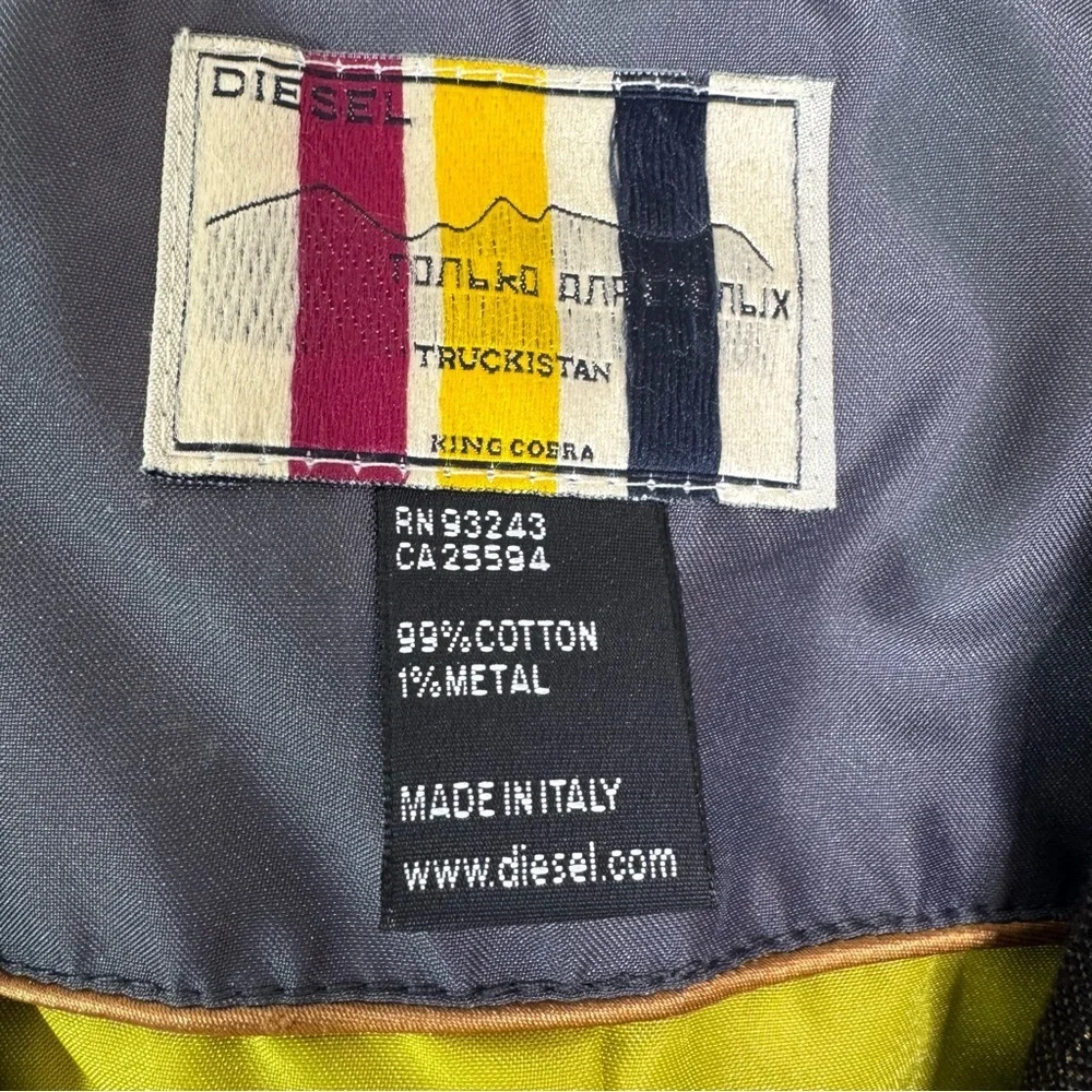 Vintage Diesel Truckistan Blazer Metallic Pinstripe Gorpcore Y2K Brown XXL